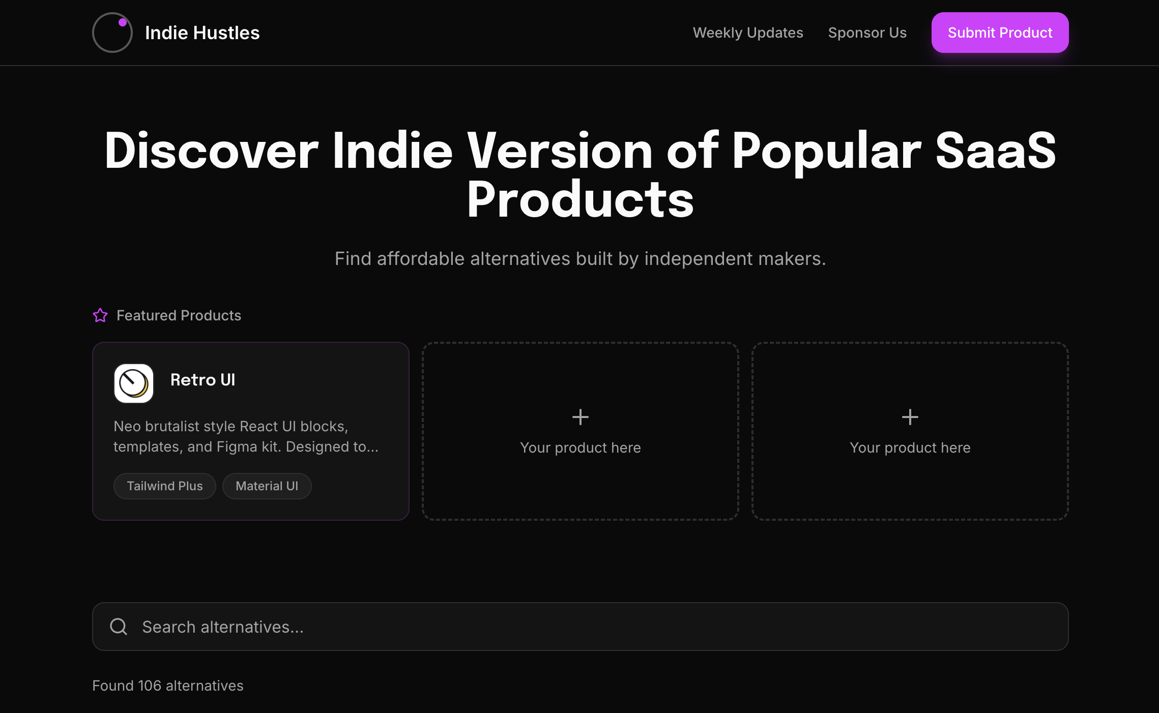 Show HN: Discover Indie Version of Popular SaaS Products